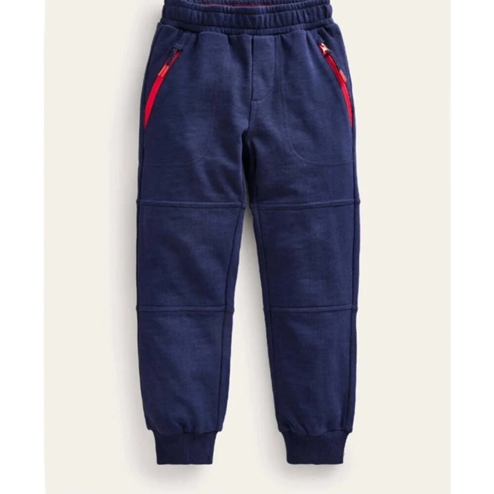 Mini Boden Boys' Reinforced Knee Pull-On Jogger Pants College Navy Blue 3Y